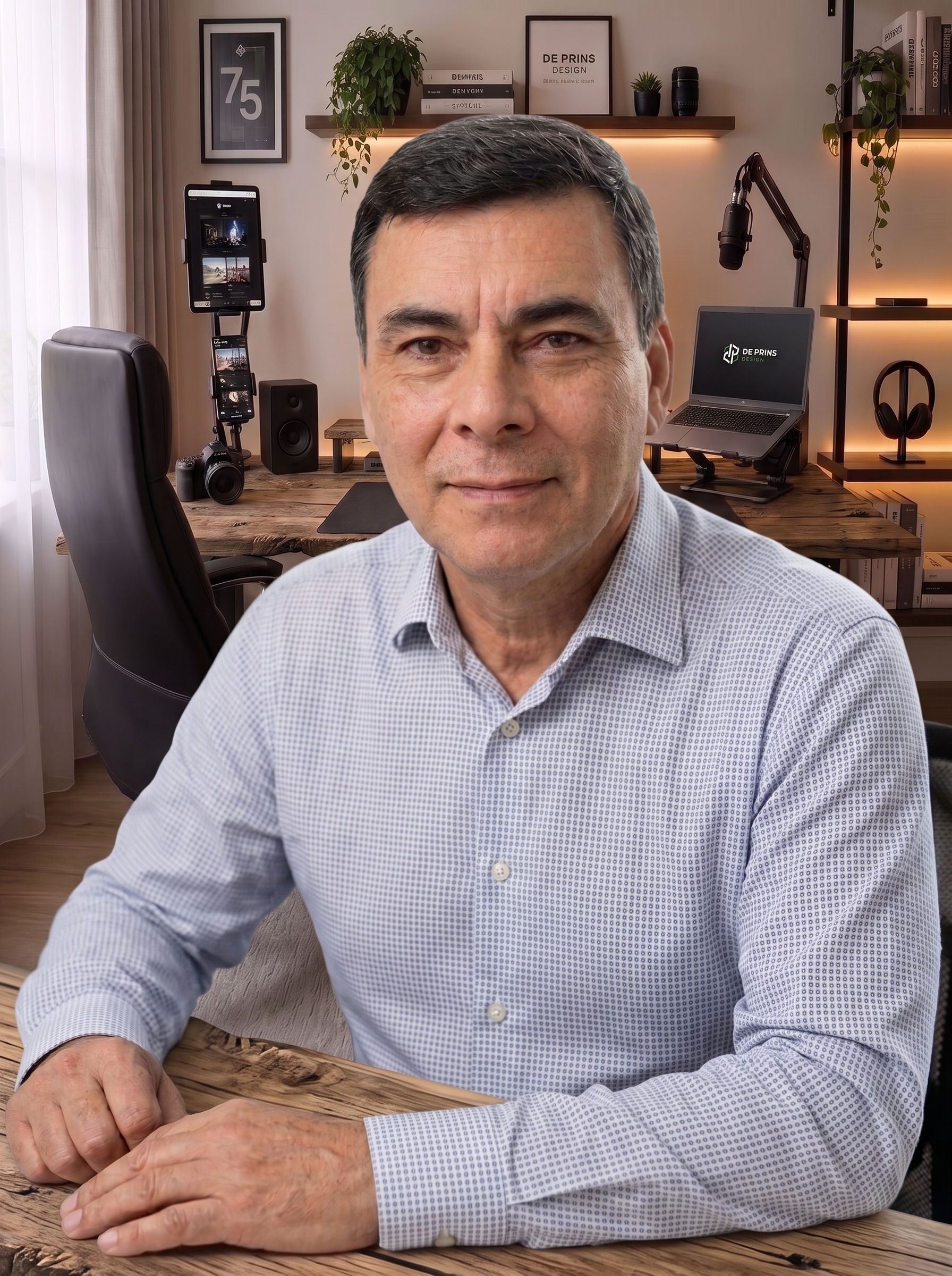 Edson Lima em ambiente de trabalho